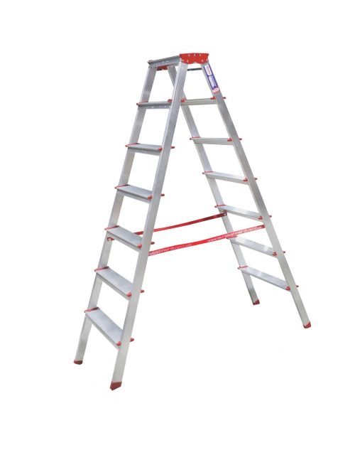 AKROBAT ALÜMİNYUM ÇİFT ÇIKIŞLI MERDİVEN 7 Lİ
