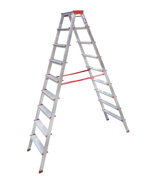 AKROBAT ALÜMİNYUM ÇİFT ÇIKIŞLI MERDİVEN 9 LU