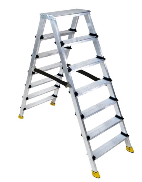 BEYKON ALÜMİNYUM ÇİFT ÇIKIŞLI MERDİVEN 7 Lİ