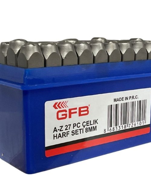 GFB ÇELİK HARF TAKIMI 8 MM KOD:6796