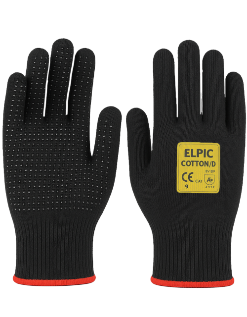 ELPIC COTTON D SİYAH DOTLU ELDİVEN NO:10